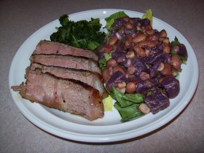 blue potatoes salad