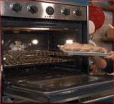 Raosted leg of lamb cooking flat Raosted leg of lamb cooking flat