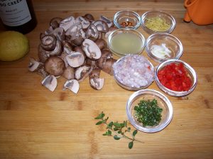Marinated Mushrooms prep