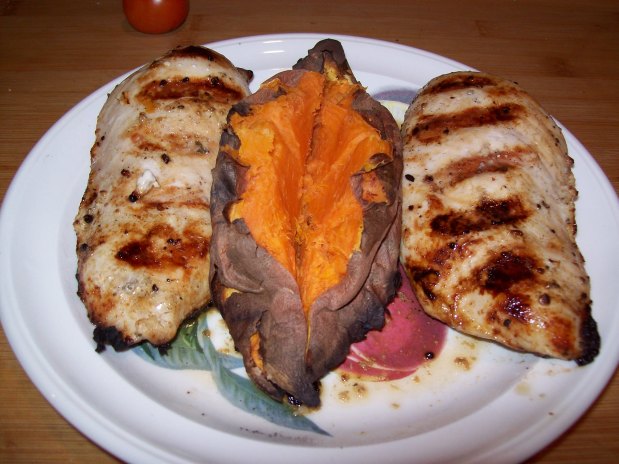 Quick Grilled Rosemary Chicken and Sweet&nbsp;Potato