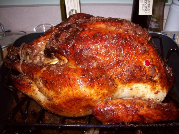 Thanksgiving Turkey with Maple Syrup and Crispy Bacon&nbsp;Glaze.