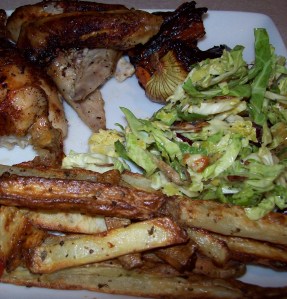 snowy day chicken plate