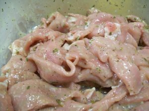 Mix in marinade for about 20 minutes