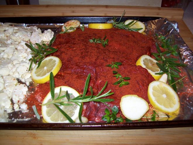 sprinly with the rub