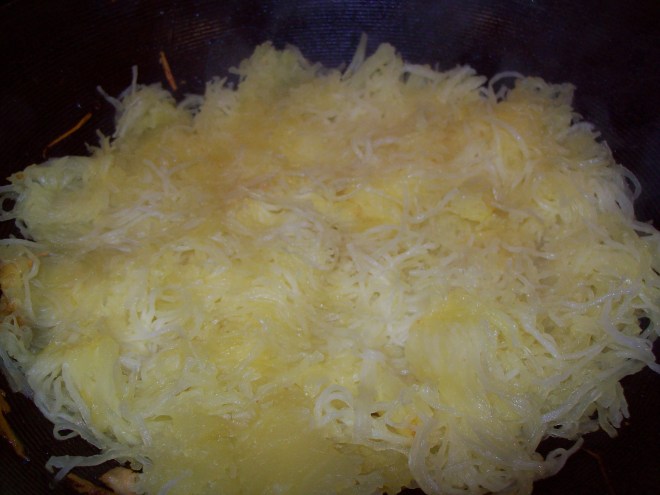 pan fry spagetti squash