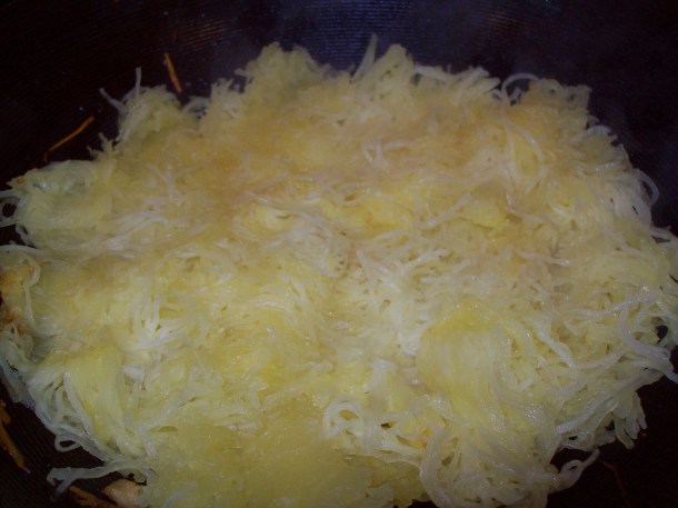 pan fry spagetti squash
