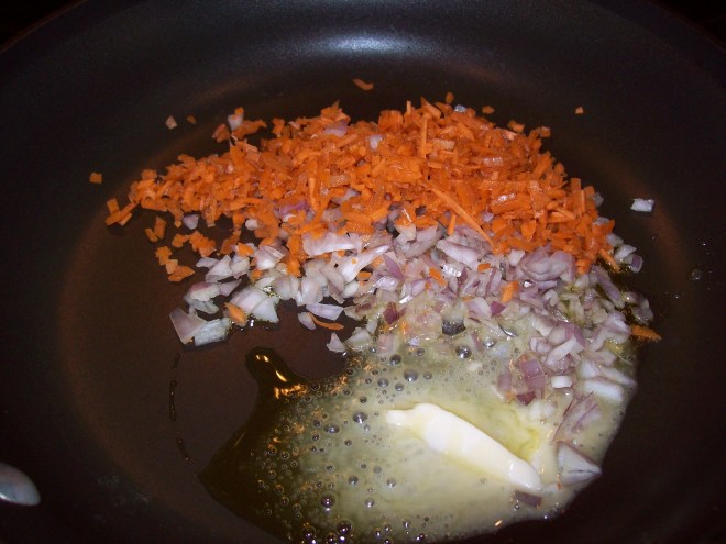 Suate shallots and carrots