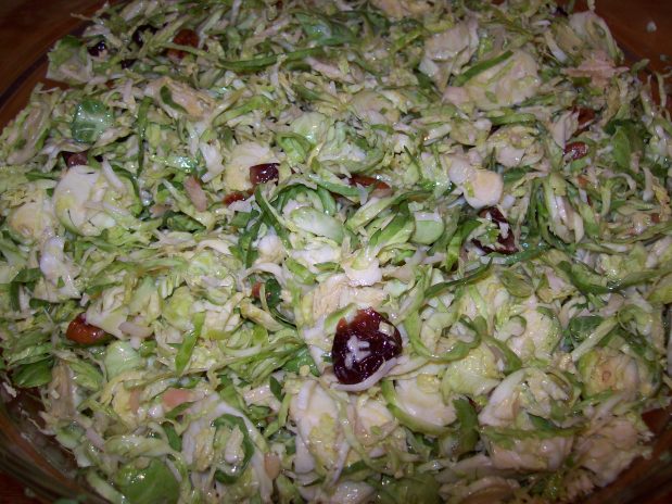 Brussels Sprout Salad with Smoked Gouda, Pecans, and Dried&nbsp;Cherries
