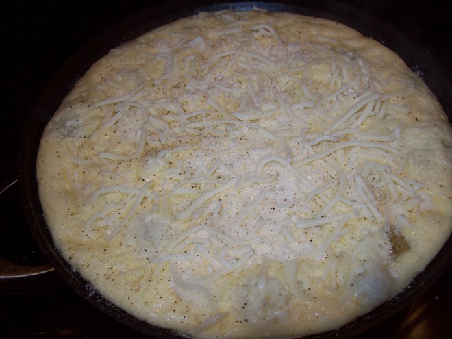 cook unitll sides start to fiem sprnkly with cheese