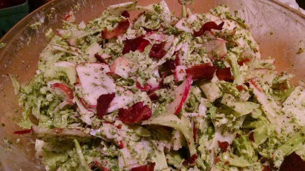 Shaved Broccoli-Apple Salad with Tarragon Dressing and&nbsp;Bacon