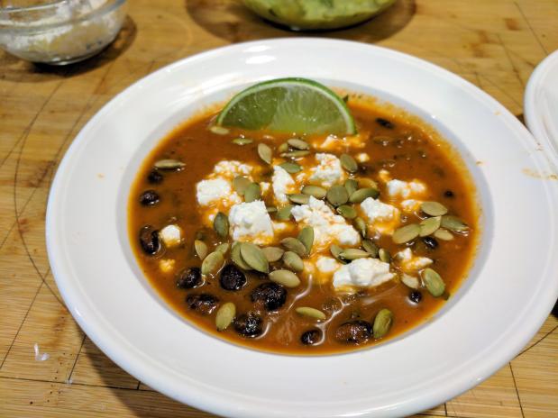 Black Bean Soup with Roasted&nbsp;Poblanos