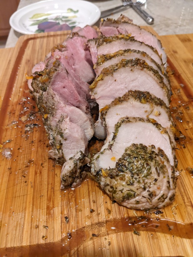 Pork Sirloin Roast with Roasted Asparagus and Delicata&nbsp;Squash